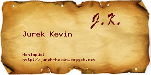 Jurek Kevin névjegykártya